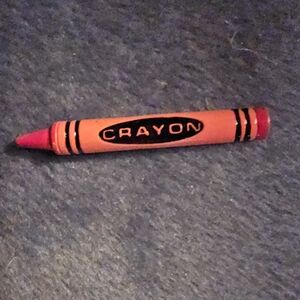 VINTAGE 1980'S Crayola Red Crayon Brooch lapel Pin Teacher Pin Jewelry